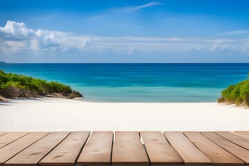 Wooden Planks With Beach