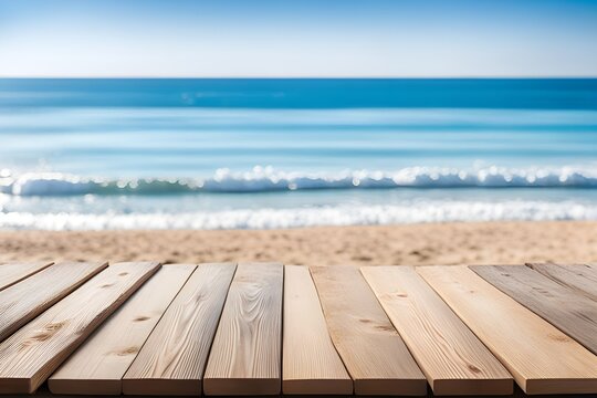 Wooden Planks With Beach