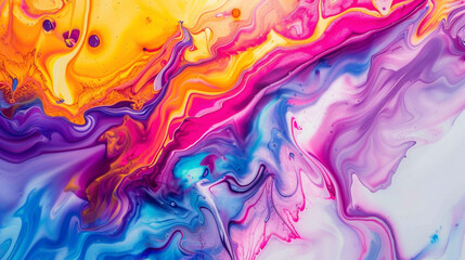 Harmonious mix of vibrant paint colors creating an artistic design.