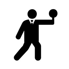 Cricket Umpire icon vector graphics element silhouette sign symbol illustration on a isolated Background