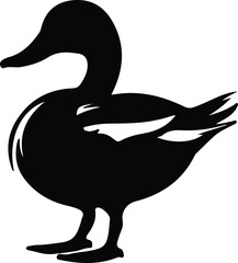 mallard duck silhouette - obrazy, fototapety, plakaty