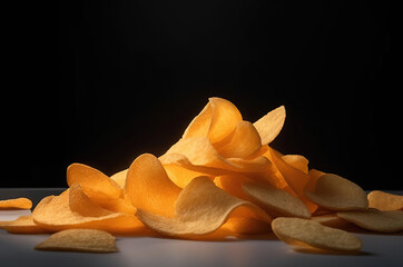 Potato chips pile
