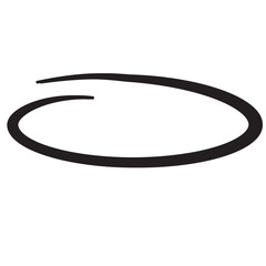 Handdrawn doodle grunge circle highlights. Charcoal pen round ovals. Marker scratch scribble inrounder. Round scrawl frames. Vector illustration of freehand painted circular note