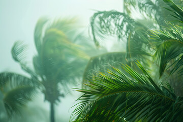 Obraz premium Palms at hurricane