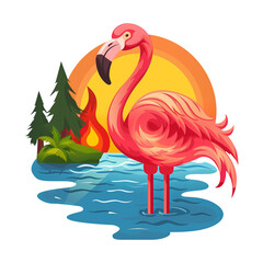 flamingo, flamingo logo, flamingo icon