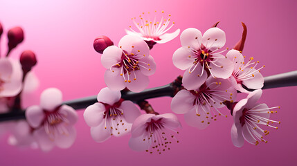 Peach blossom decoration spring festival background material