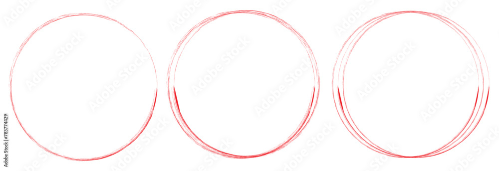 Poster hand drawn circle line sketch set isolated on white background. vector circular scribble doodle roun