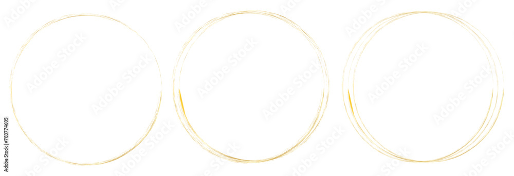 Poster hand drawn circle line sketch set isolated on white background. vector circular scribble doodle roun