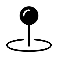 location, placeholder, map marker vector icon on white background.