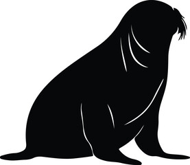 northern elephant seal silhouette