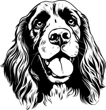 Cocker Spaniel - High Quality Vector Logo - Vector illustration ideal for T-shirt graphic
