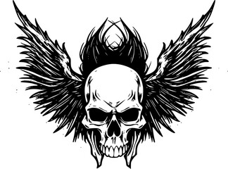 Obraz premium Skull | Minimalist and Simple Silhouette - Vector illustration