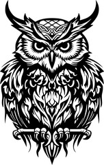 Fototapeta premium Owl - High Quality Vector Logo - Vector illustration ideal for T-shirt graphic
