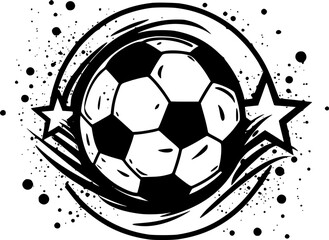 Football - Minimalist and Flat Logo - Vector illustration