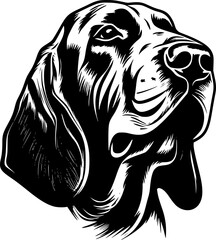 Fototapeta premium Bloodhound | Minimalist and Simple Silhouette - Vector illustration