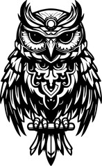 Fototapeta premium Owl - Minimalist and Flat Logo - Vector illustration