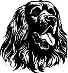 Fototapeta premium Leonberger | Black and White Vector illustration