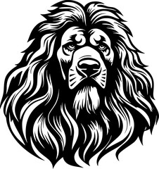 Fototapeta premium Leonberger | Minimalist and Simple Silhouette - Vector illustration