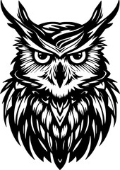 Fototapeta premium Owl - Minimalist and Flat Logo - Vector illustration
