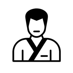 Martial Arts icon vector graphics element silhouette sign symbol illustration on a Transparent Background 