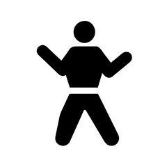 Martial Arts icon vector graphics element silhouette sign symbol illustration on a Transparent Background 