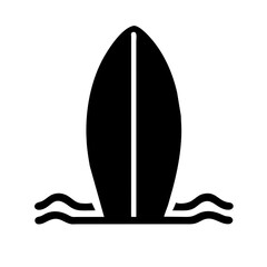 Surfboard icon vector graphics element silhouette sign symbol illustration