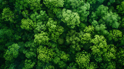 Aerial view of a lush green forest, symbolizing the essence of ecology and the importance of...