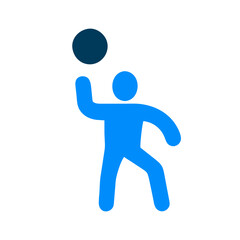 Volleyball icon vector graphics element silhouette sign symbol illustration on a Transparent Background