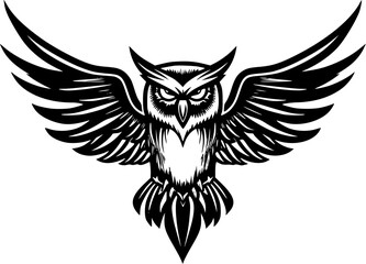 Owl - Minimalist and Flat Logo - Vector illustration