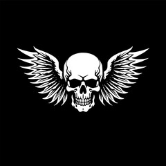 Obraz premium Skull - Black and White Isolated Icon - Vector illustration