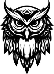 Obraz premium Owl | Minimalist and Simple Silhouette - Vector illustration