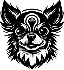 Obraz premium Chihuahua - Black and White Isolated Icon - Vector illustration