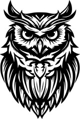 Fototapeta premium Owl | Minimalist and Simple Silhouette - Vector illustration