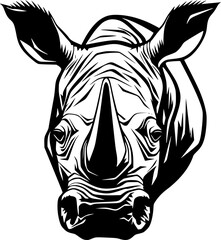Rhinoceros | Minimalist and Simple Silhouette - Vector illustration