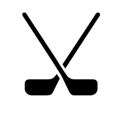 Hockey Stick and Puck icon vector graphics element silhouette sign symbol illustration on a Transparent Background - obrazy, fototapety, plakaty