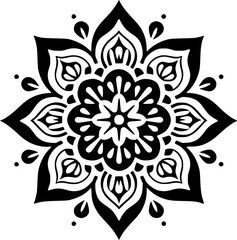 Mandala | Minimalist and Simple Silhouette - Vector illustration