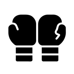 Boxing Gloves icon vector graphics element silhouette sign symbol illustration - obrazy, fototapety, plakaty