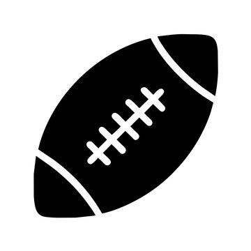 American Football icon vector graphics element silhouette sign symbol illustration on a Transparent Background 