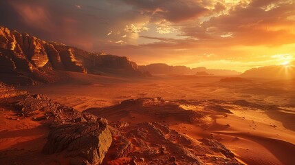 Martian Sunset Mirage