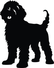 Portuguese water dog silhouette