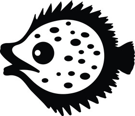Fototapeta premium pufferfish silhouette