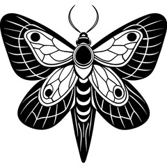 For T-shirt Design Vector The Elegant moths butterfly isolated on white- Vector - Vector art - Vector illustration - Vector design - Latest Vector - Ultimate Vector - Premium Vector - Vector pro