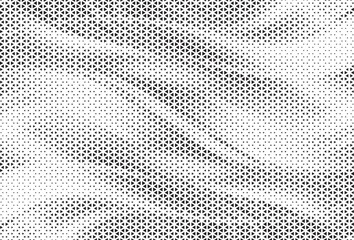 Triangle Shapes Vector Abstract Geometric Technology Oscillation Wave Isolated on Light Background. Halftone Triangular Retro Simple Pattern. Minimal 80s Style Dynamic Tech Wallpaper