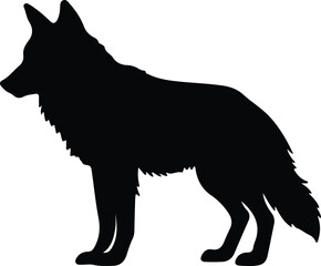 red wolf silhouette