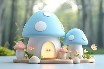 Magical forest school, Learning with creatures, Whimsical and educational, Enchanted woods