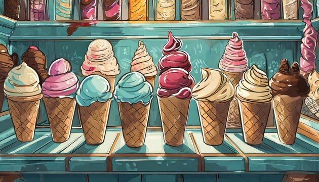Generated image of ice cream 
