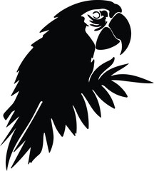 scarlet macaw silhouette