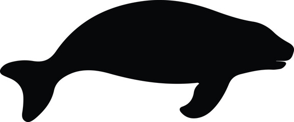 sea cow silhouette