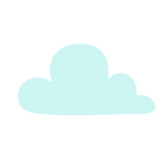 Retro groovy cloud illustration