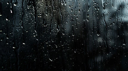 Fototapeta premium Water drops on black background